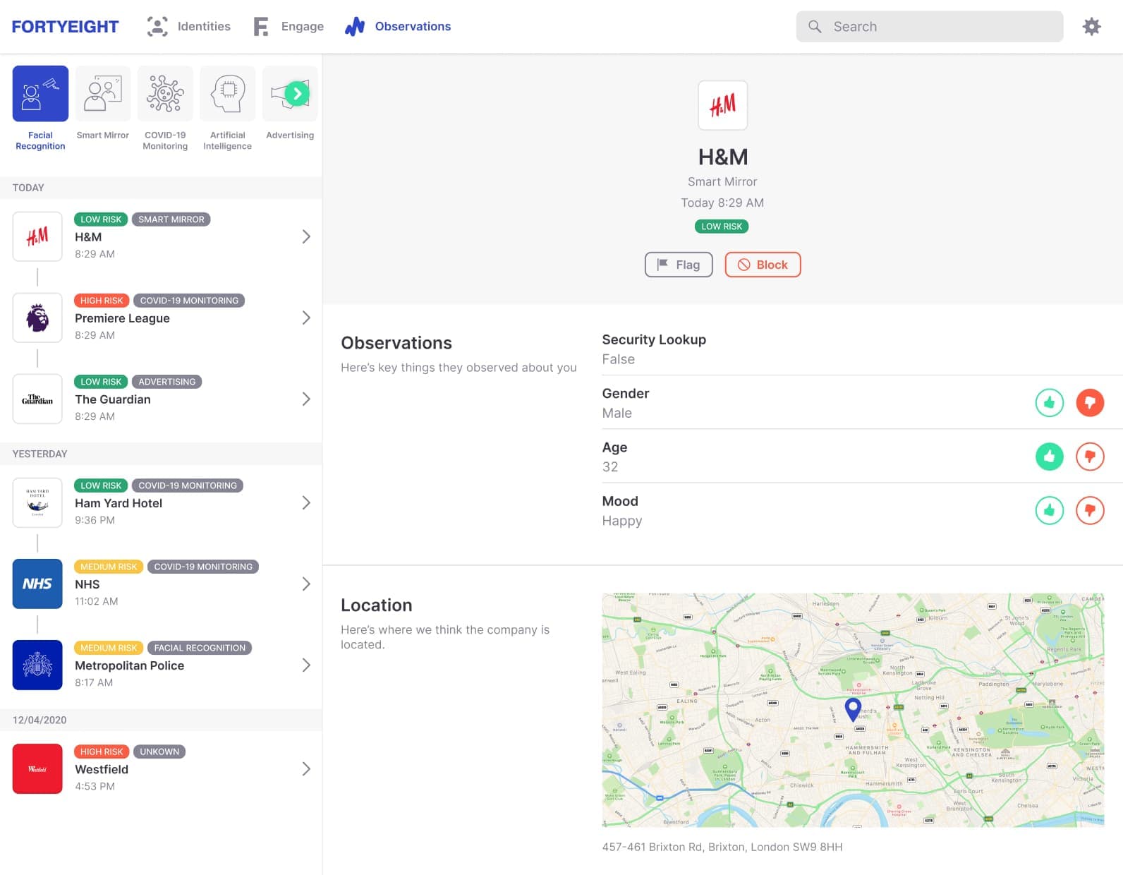 View Observation History